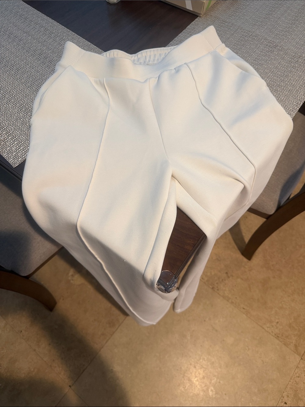 CALIA white/cream Pleated Jogger Pants